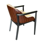 AKS 543 Drvena Fotelja Krem & Orah